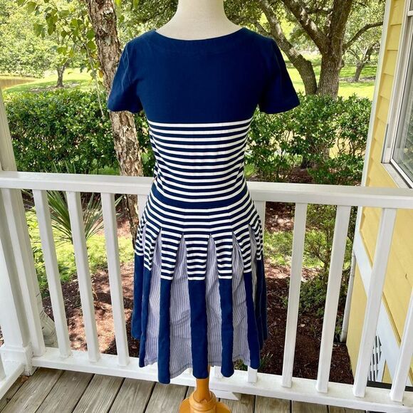 Band of Outsiders Striped Colorblock Dress - Picture 2 of 5